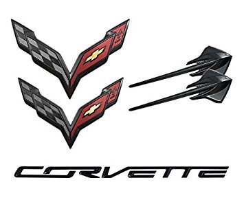 C7 Corvette Carbon Flash Metallic Emblem Package - Premium Quality